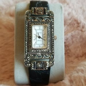 Vintage Vienna Marcasite Quartz watch JAPAN move.